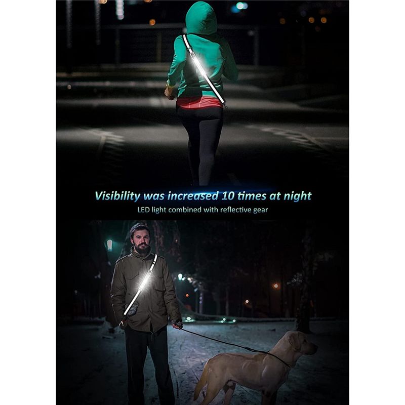 Running Gear At Night - ABXY LED Reflective Belt Walking Gear,Safety