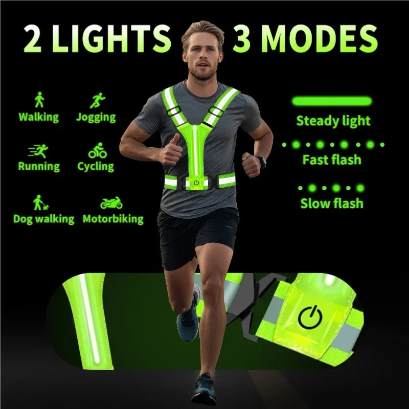 LED Reflective Vest Running Ge - огляд і ціна Reflective Running Gear Vest