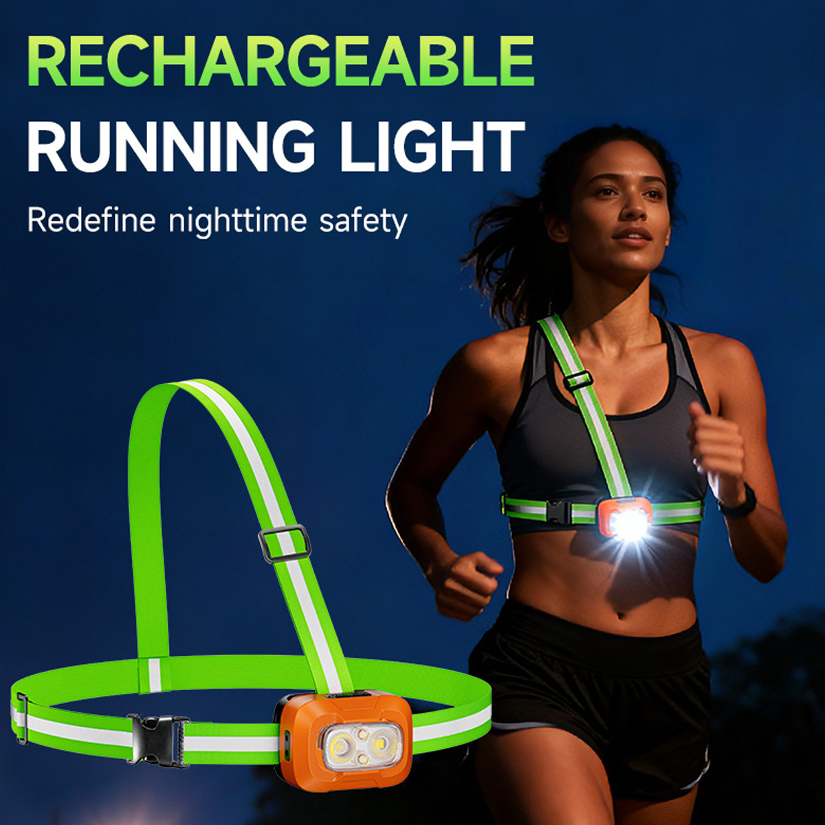 Running Light USB Rechargeable - огляд і ціна Reflective Running Gear Vest