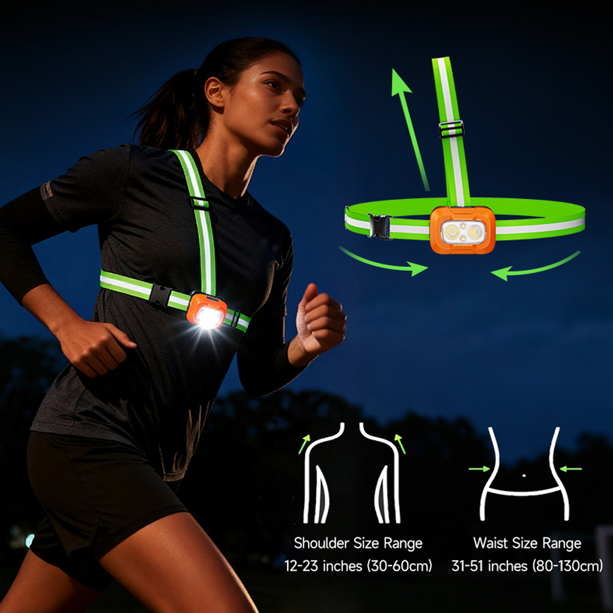 Running Light USB Rechargeable - огляд і ціна Reflective Running Gear Vest