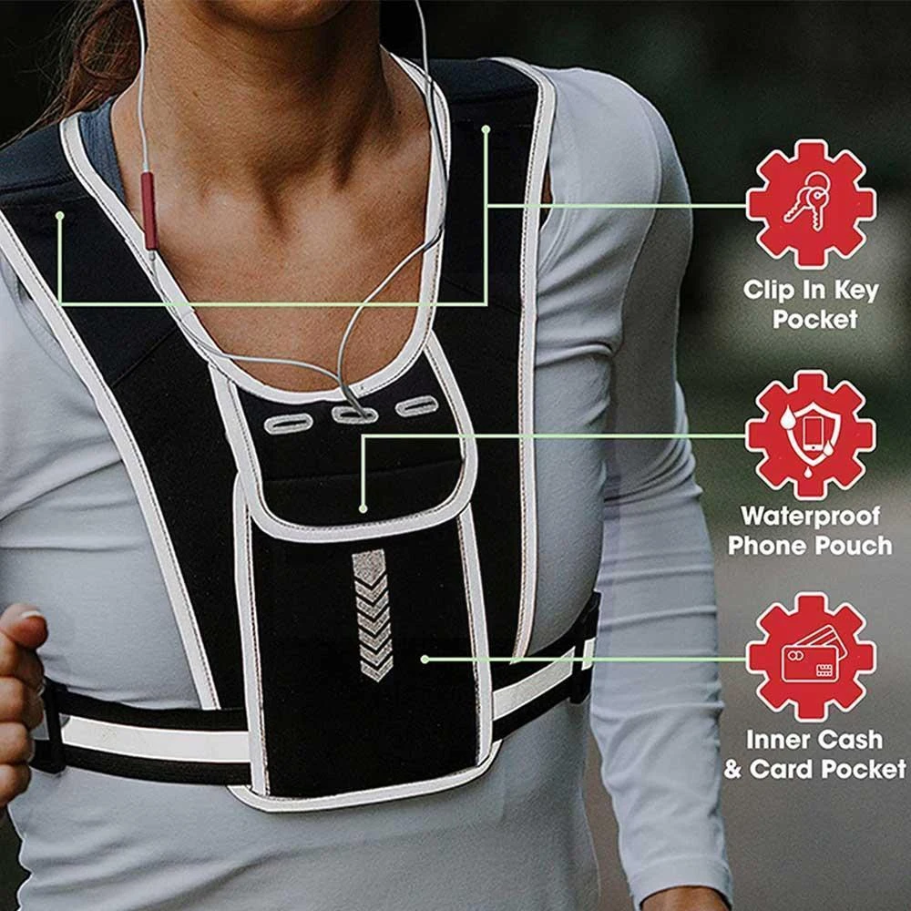 Running Vest Phone Holder for  - огляд і ціна Reflective Running Gear Vest